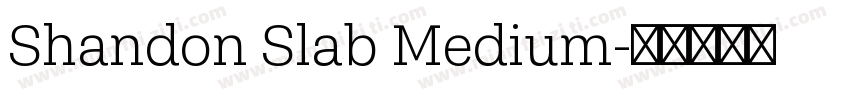 Shandon Slab Medium字体转换